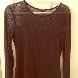 Top with Sheer Sleeves